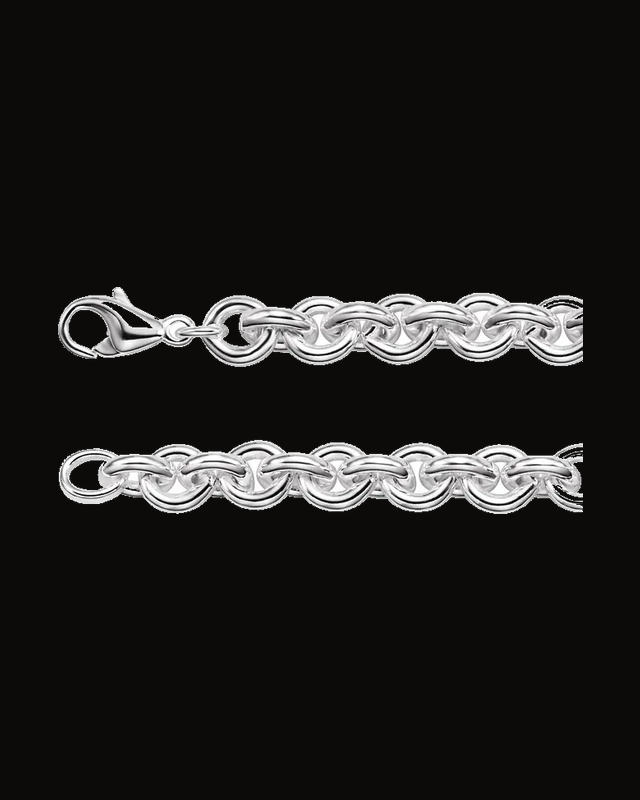 9 mm Round Cable Chain — Silver-Plated on Sterling Silver