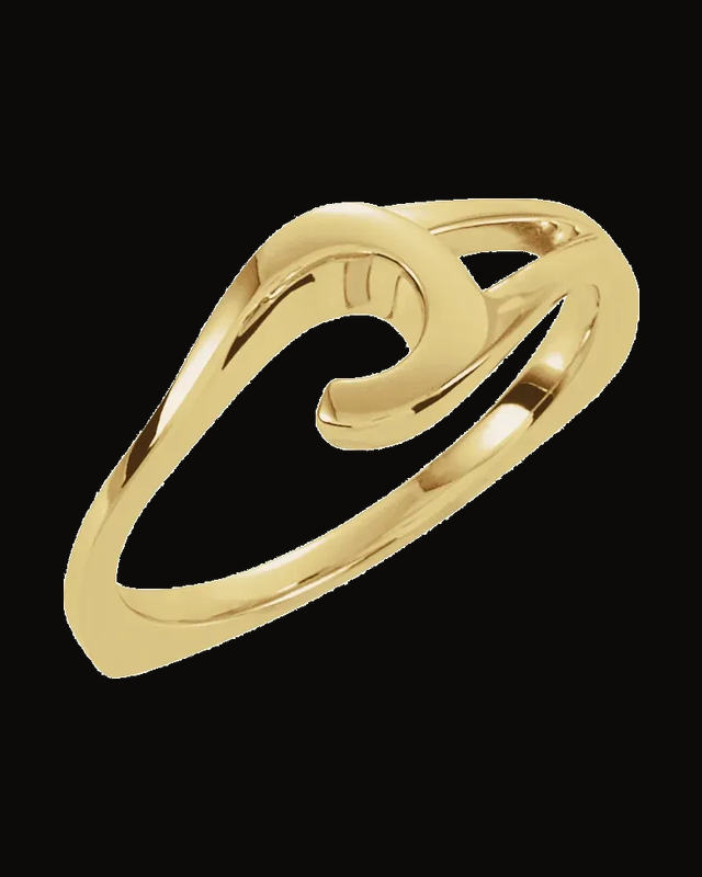 Freeform Ring Remount — 14K Yellow Gold · 8 mm