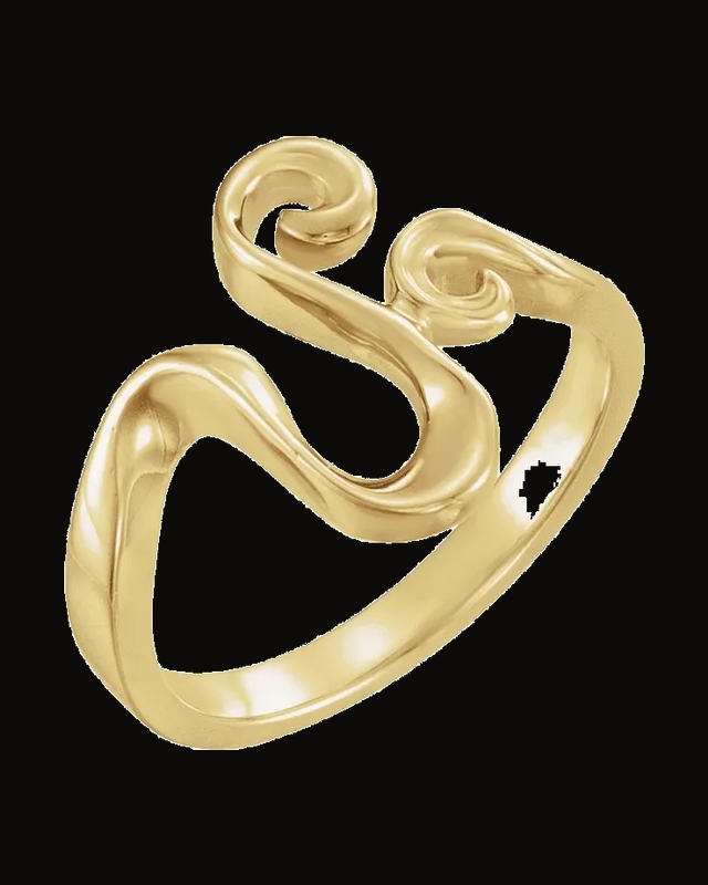Freeform Ring Remount — 14K Yellow Gold · 14 mm