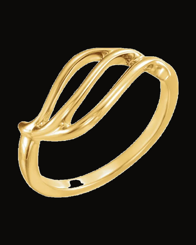 Freeform Remount Ring — 14K Yellow Gold · 9 mm