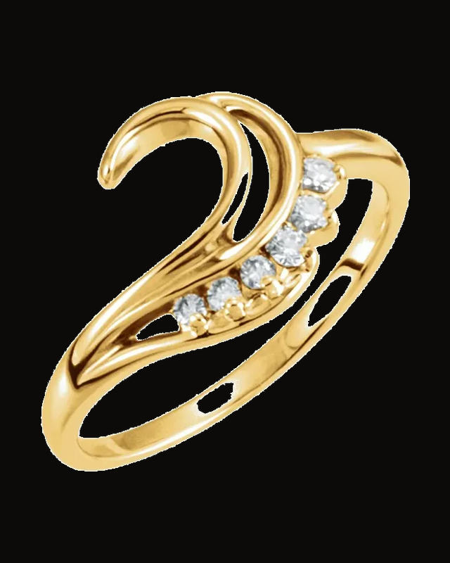1/8 CTW Natural Diamond Ring Enhancer — 14K Yellow Gold