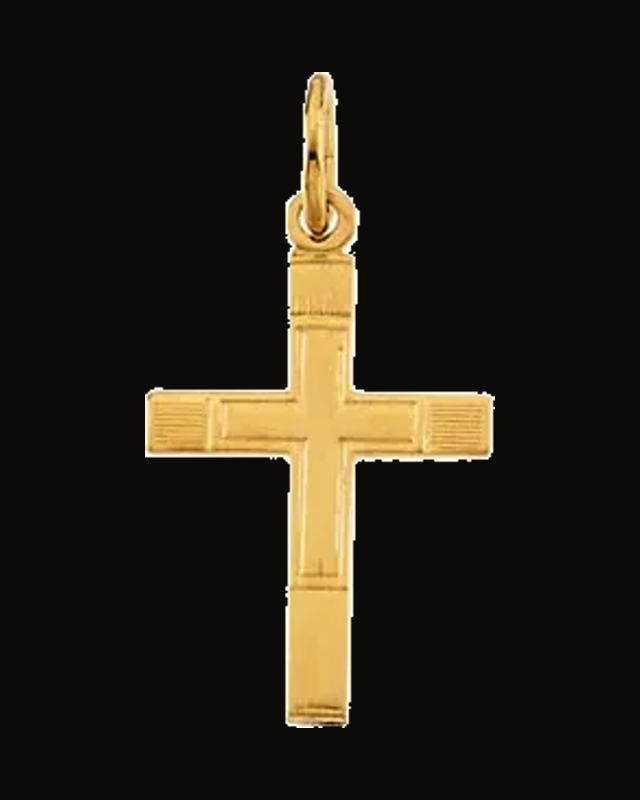 Youth Cross Pendant — 14K Yellow Gold