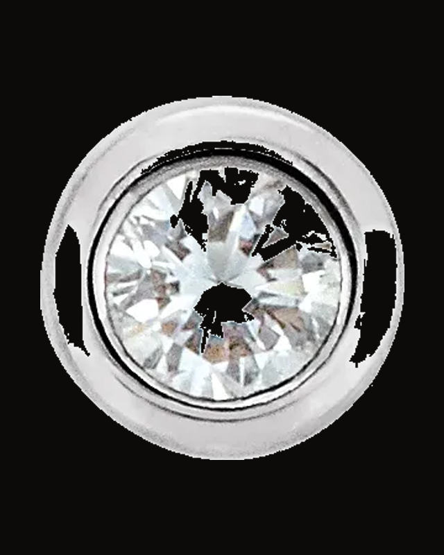 0.02 CTW Natural Diamond Round Micro Bezel Setting