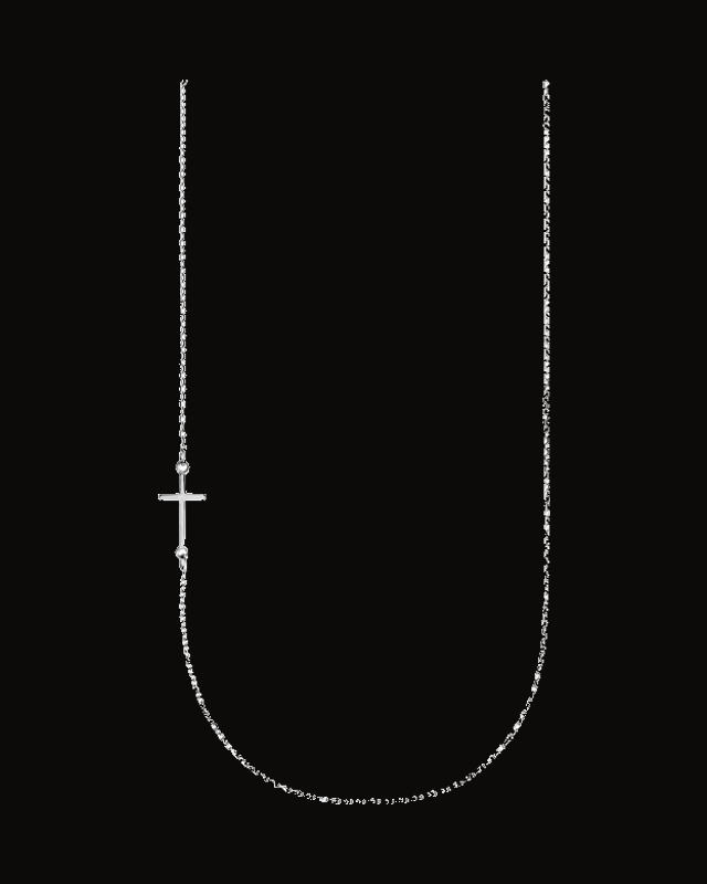 Off-Center Sideways Cross Necklace