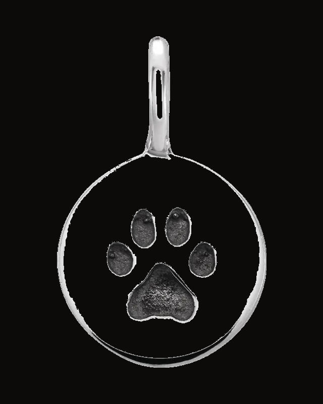 Paw Print Charm/Pendant — Sterling Silver