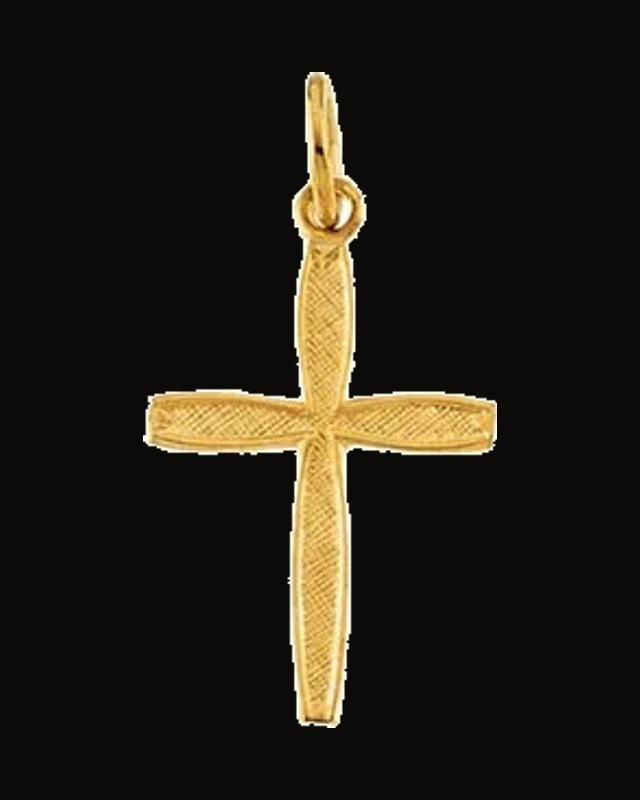 Youth Cross Pendant — 14K Yellow Gold