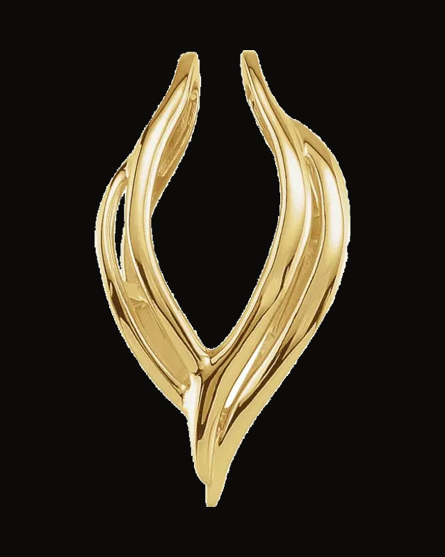 Freeform Pendant Enhancer — 14K Yellow Gold