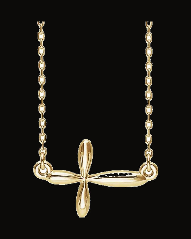 Sideways Cross Necklace or Center