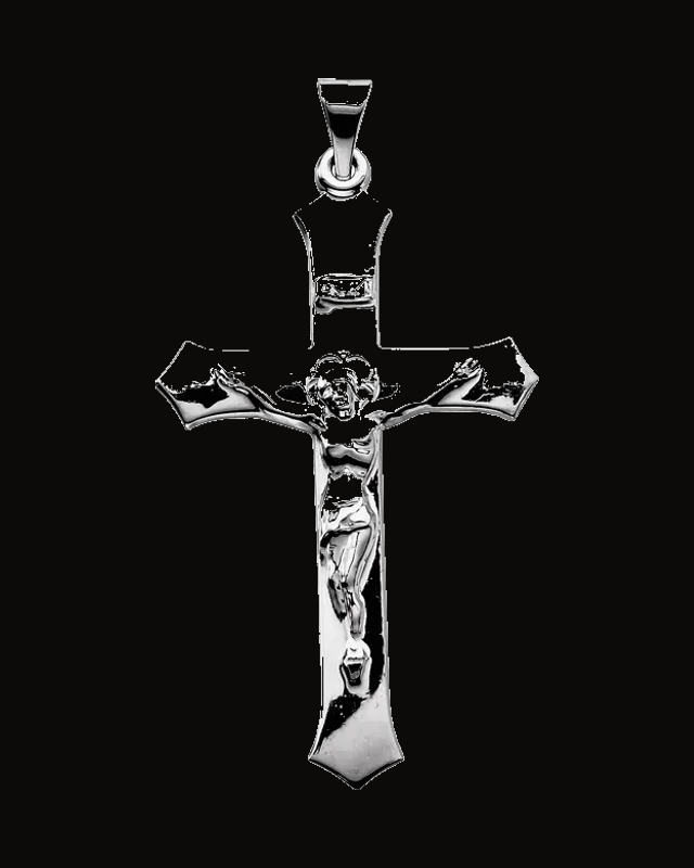 Crucifix Pendant — Sterling Silver