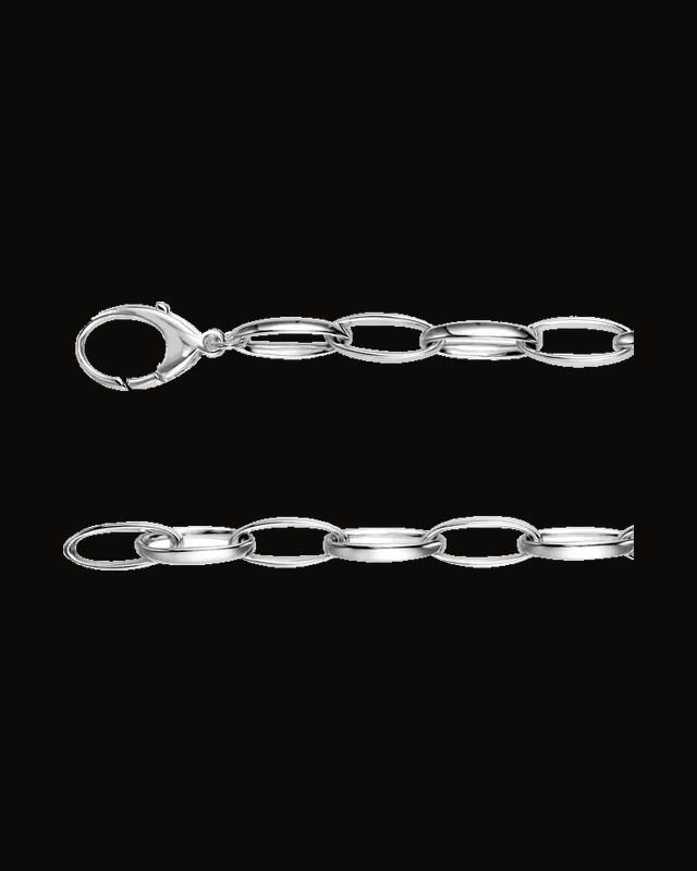 7.25 mm Oval Cable Chain — Silver-Plated on Sterling Silver