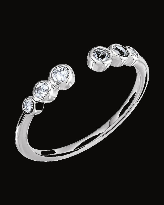 1/4 CTW Natural Diamond Negative Space Ring — 1.7 mm · Size 7