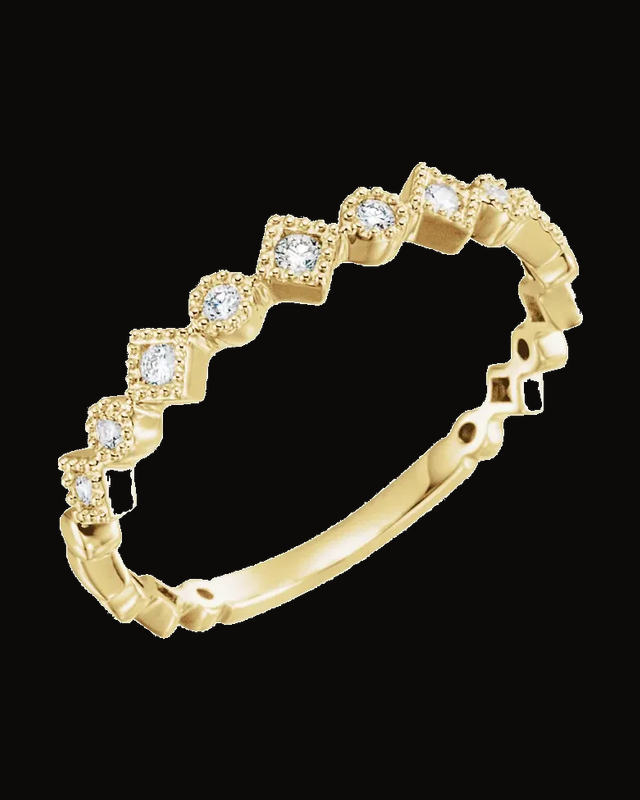 1/8 CTW Natural Diamond Anniversary Band — 14K Yellow Gold · 1.1 mm