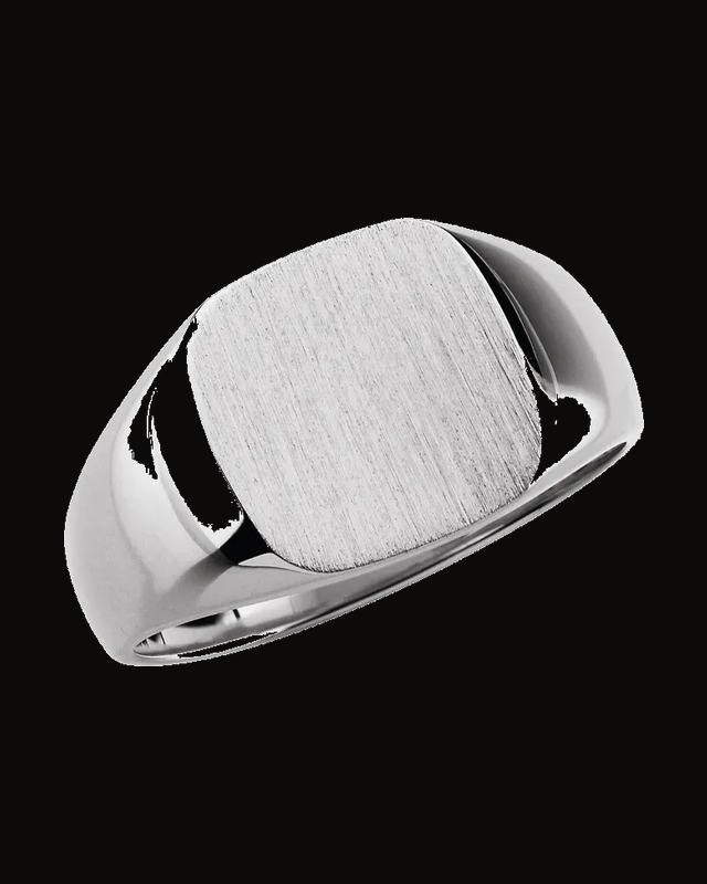 Square Signet Ring — Sterling Silver · 4.43 mm