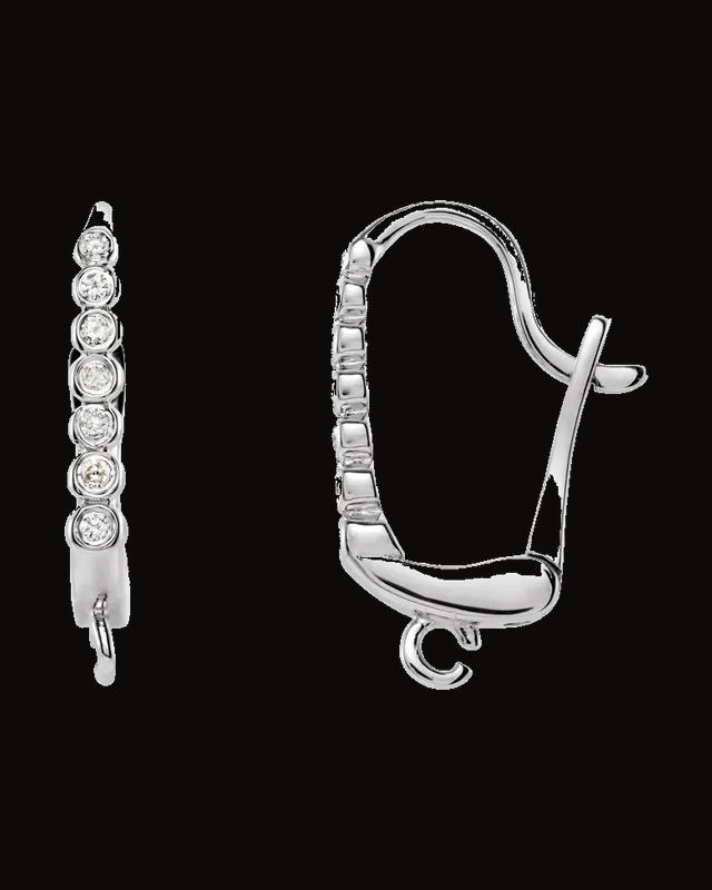 Accented Click-In Lever Back Earring Top