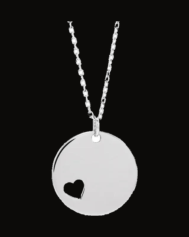 Engravable Pierced Heart Necklace or Pendant