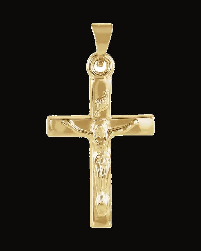 Crucifix Pendant — 14K Yellow Gold