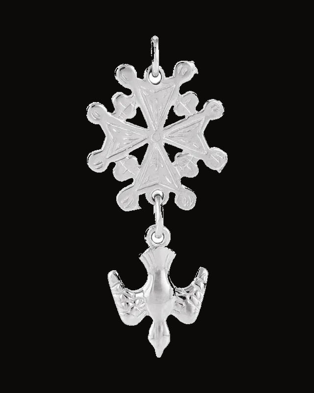 Huguenot Cross Pendant — 14K Yellow Gold