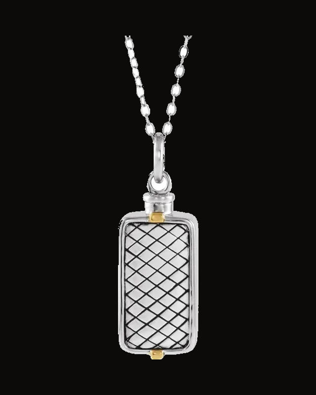 Rectangle Ash Holder Necklace — 14K Yellow Gold-Plated on Sterling Silver