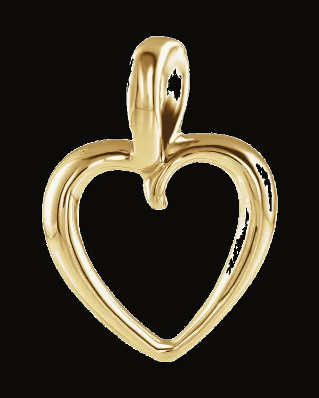 Heart Shaped Pendant — 14K Yellow Gold