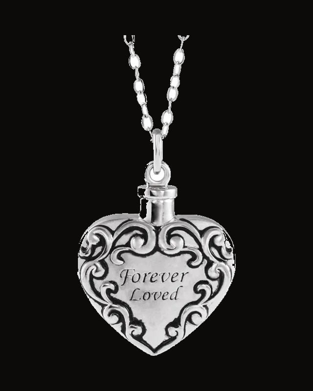 Forever Loved Ash Holder Necklace — Rhodium-Plated on Sterling Silver