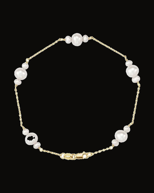 Pearl Necklace or Bracelet — 14K Yellow Gold · Cultured Freshwater Pearl