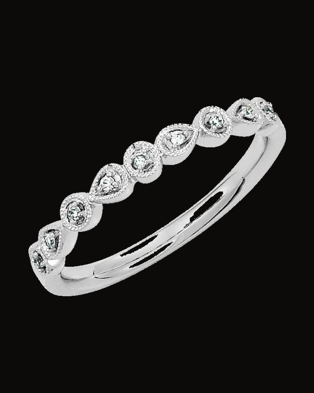 Vintage-Inspired Stackable Ring — 14K White / Yellow Gold · 2.1 mm