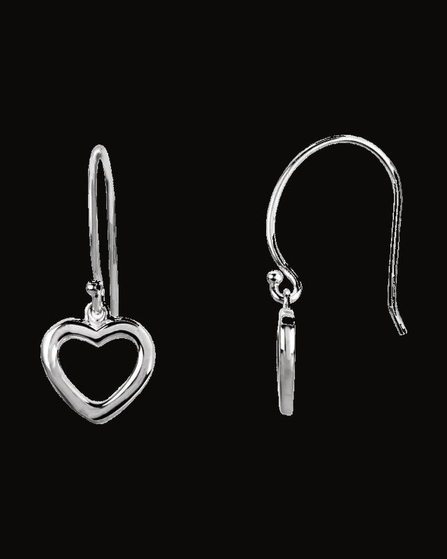 Heart Earrings — Sterling Silver