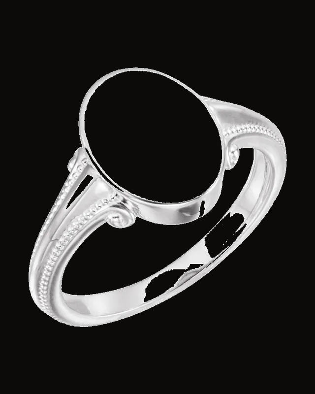 Oval Signet Ring — Sterling Silver · 2.25 mm