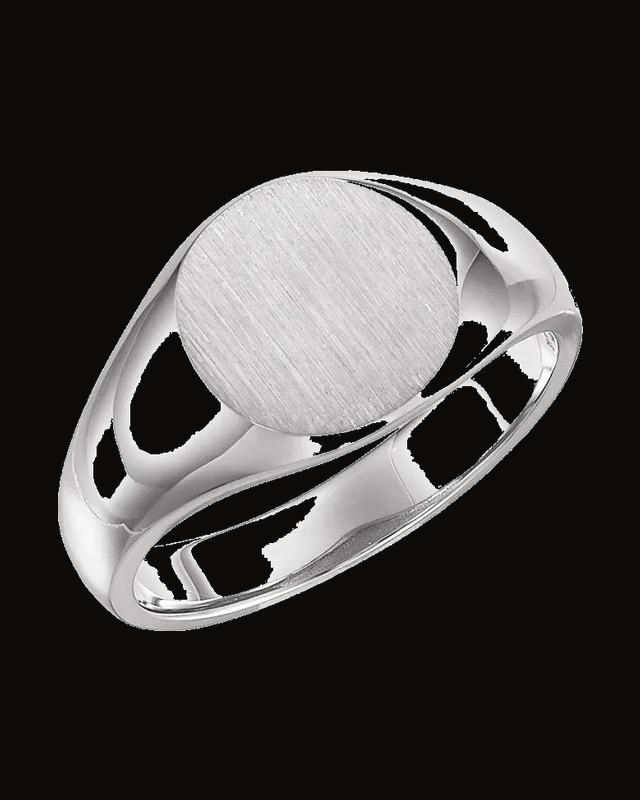 Round Signet Ring — Sterling Silver · 3.87 mm