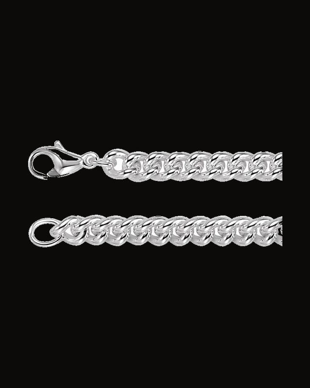 8 mm Curb Chain — Sterling Silver