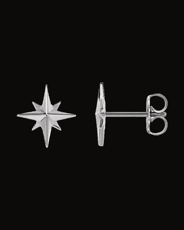 Star Earrings — 14K Yellow Gold