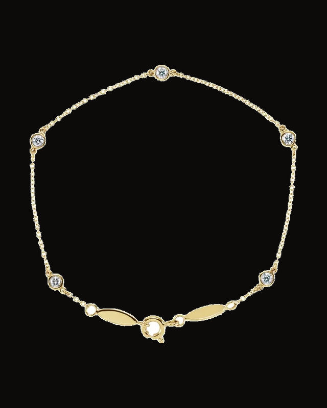 Bezel-Set Five-Station Bracelet