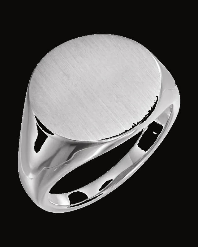 Round Signet Ring — Sterling Silver