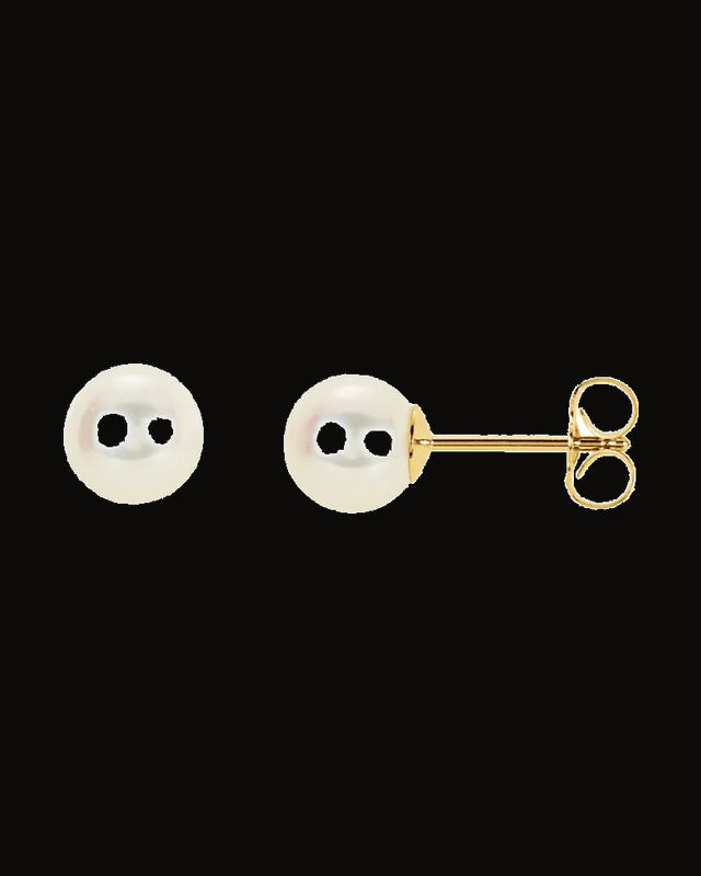 Cultured Panache Pearl Earrings — 14K Yellow Gold