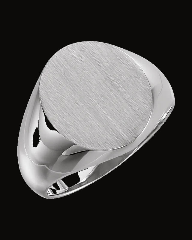 Oval Signet Ring — Sterling Silver