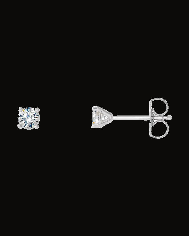 Round 4-Prong Cocktail-Style Stud Earrings