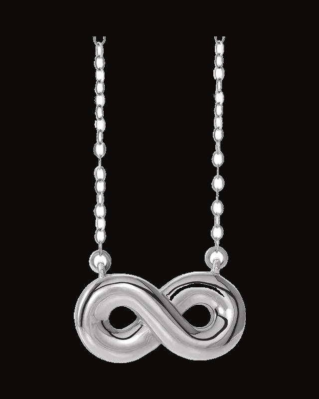 Infinity-Inspired Ash Holder Necklace — Rhodium-Plated on Sterling Silver