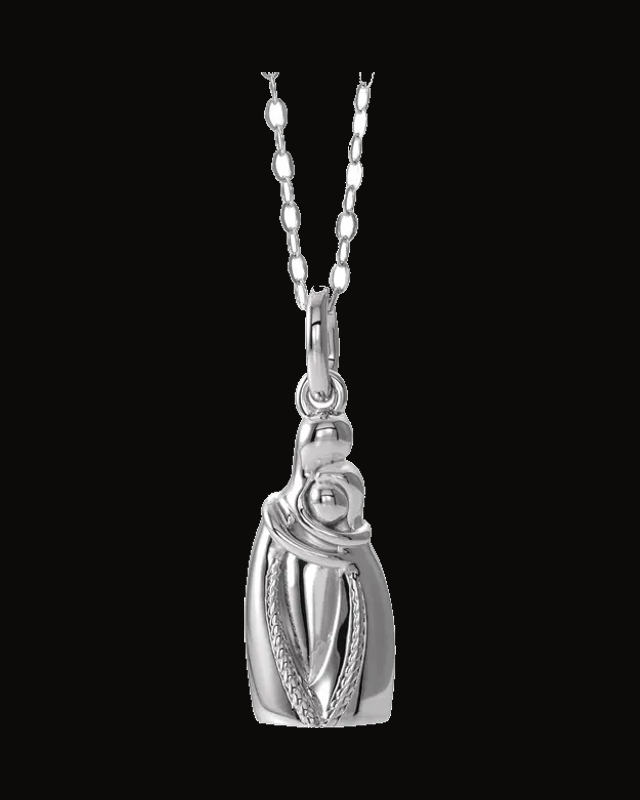 Holding You Forever Ash Holder Necklace — Rhodium-Plated on Sterling Silver