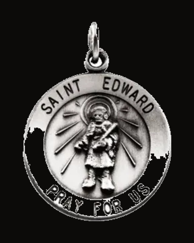 Round St. Edward Medal — Sterling Silver