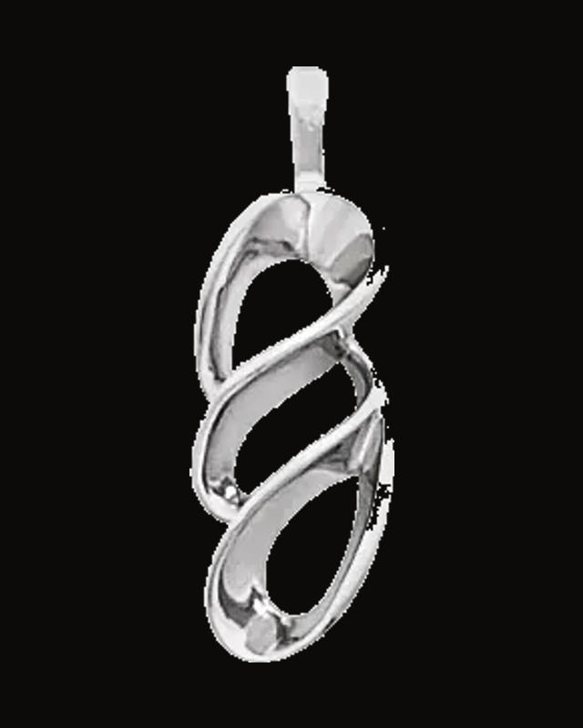 Freeform Pendant — 14K White / Yellow Gold
