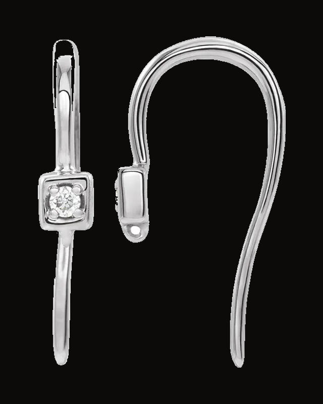 0.015 Ct Natural Diamond Earring Top — 14K White / Yellow Gold