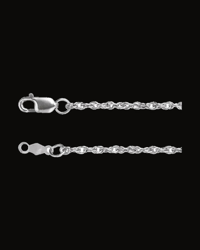 1.75 mm Rope Chain — 10K White / Yellow Gold
