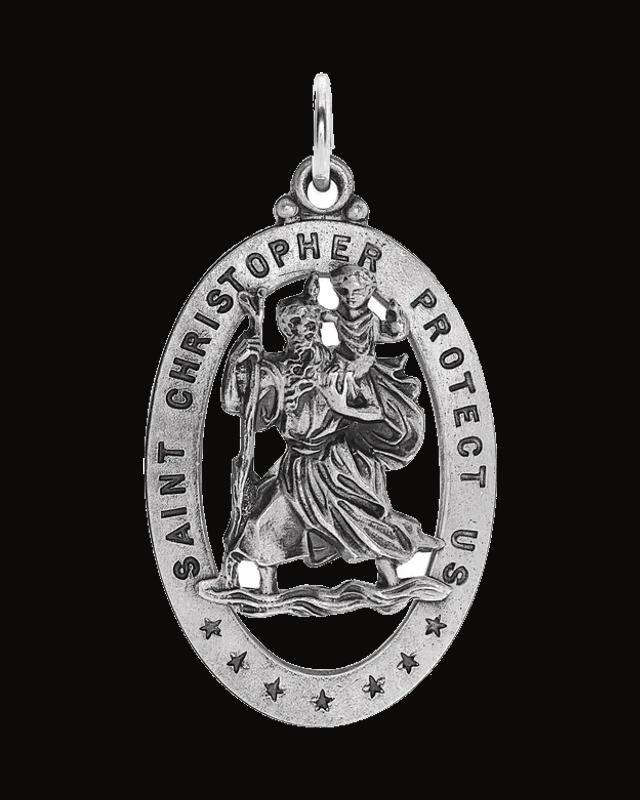 St. Christopher Medal Necklace or Pendant