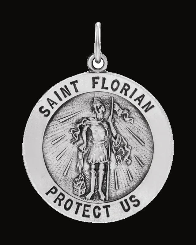 St. Florian Medal Necklace or Pendant