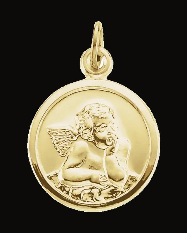 Guardian Angel Medal — 14K Yellow Gold