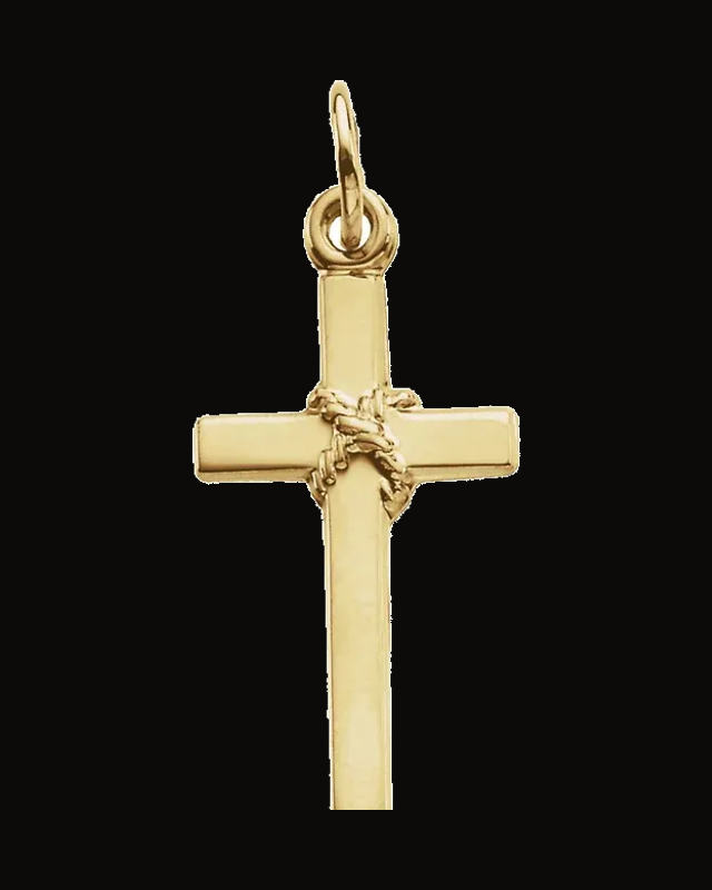 Cross Pendant — 14K White / Yellow Gold