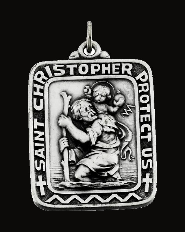 St. Christopher Necklace or Pendant — Sterling Silver