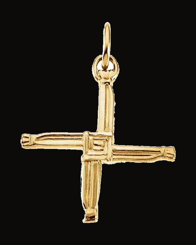 St. Bridget's Cross Pendant — 14K Yellow Gold