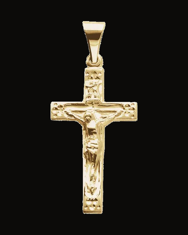 Crucifix Pendant — 14K Yellow Gold