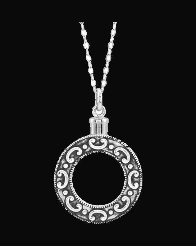 Celebration Of Life Antiqued Ash Holder Necklace — Rhodium-Plated on Sterling Silver